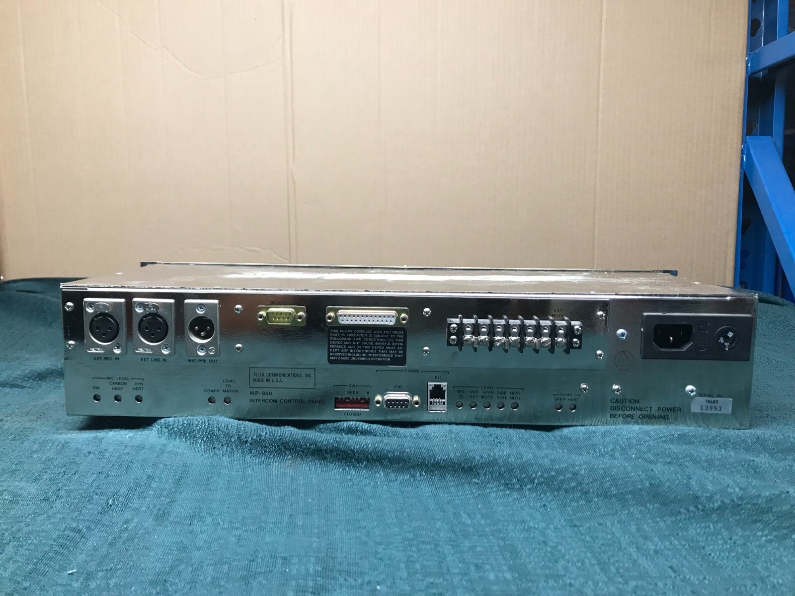 RTS Telex Matrix Intercom System IKP-950 Intercom Control Panel with Power Cord