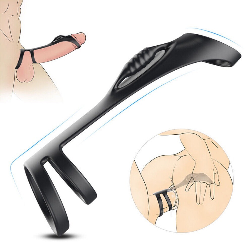 Penis-Extender-Elarger-Sheath-Male Enhancer Ball-Stretcher-Sleeve-Girth-Ring-