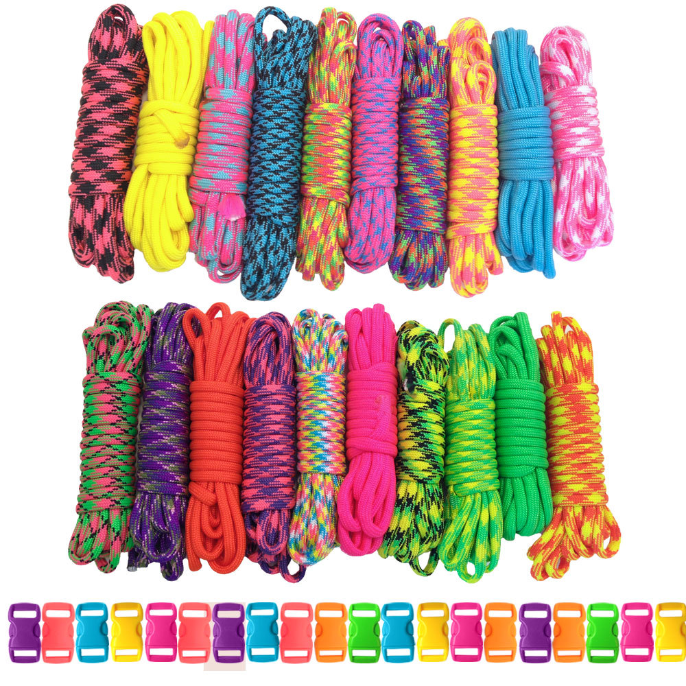 Paracord Planet Parachute Cord & Buckle Big Neon Combo Crafting Kit DIY Projects