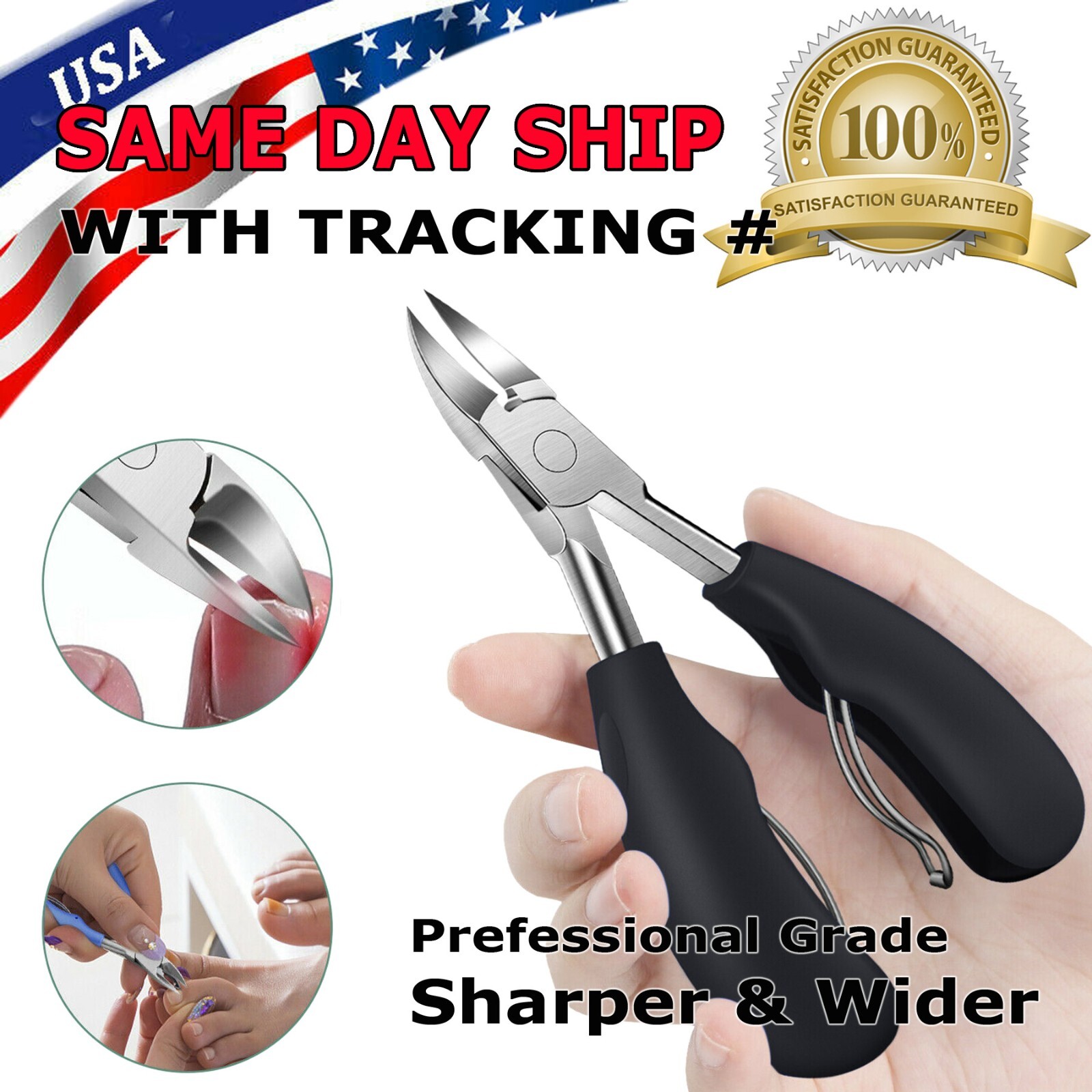 Toenail Clippers for Thick Ingrown Toe Nails Heavy Duty Precision Nail Scissor