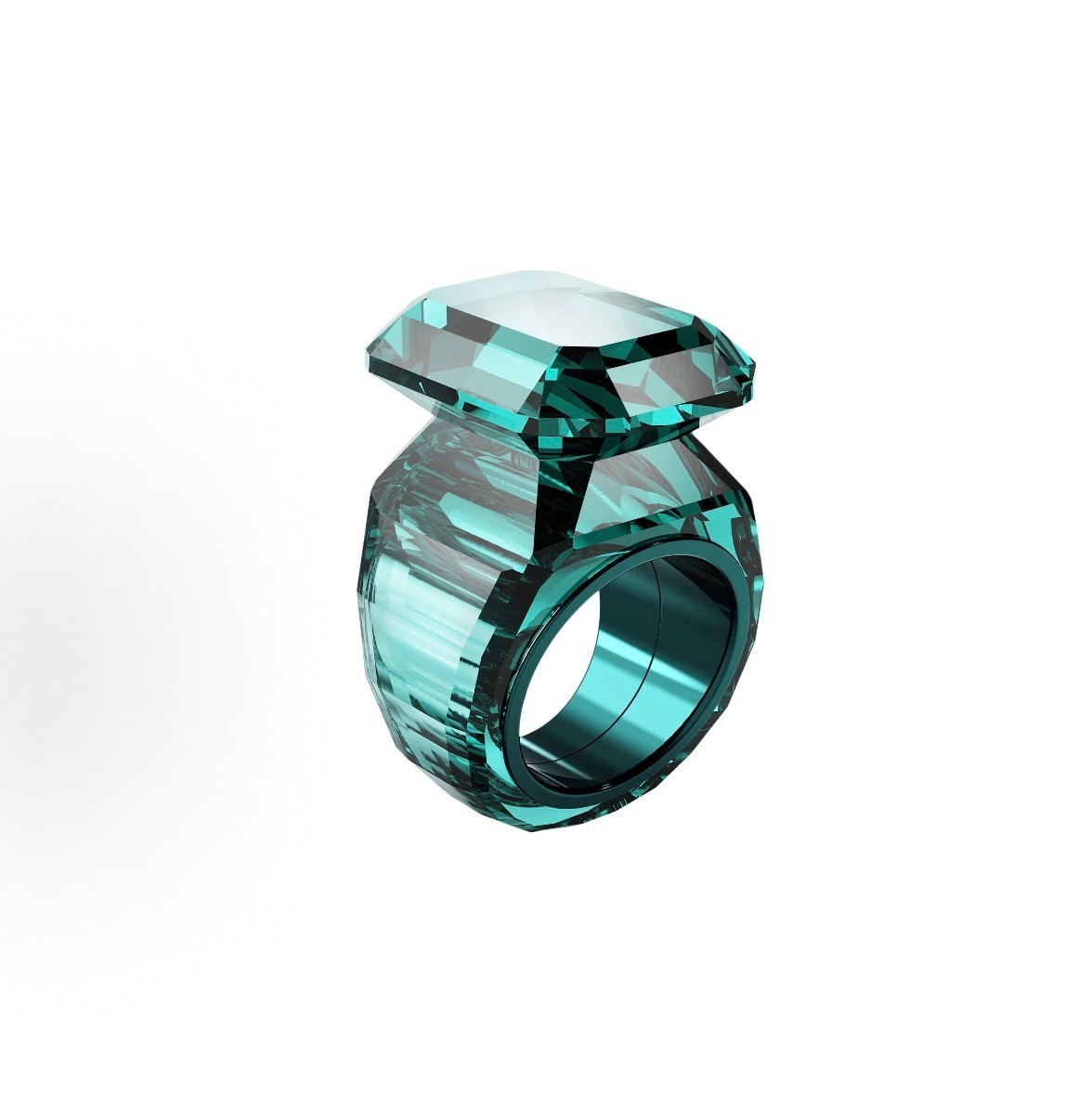 Swarovski Lucert Cut Crystal Ring - Green - Size 60US9