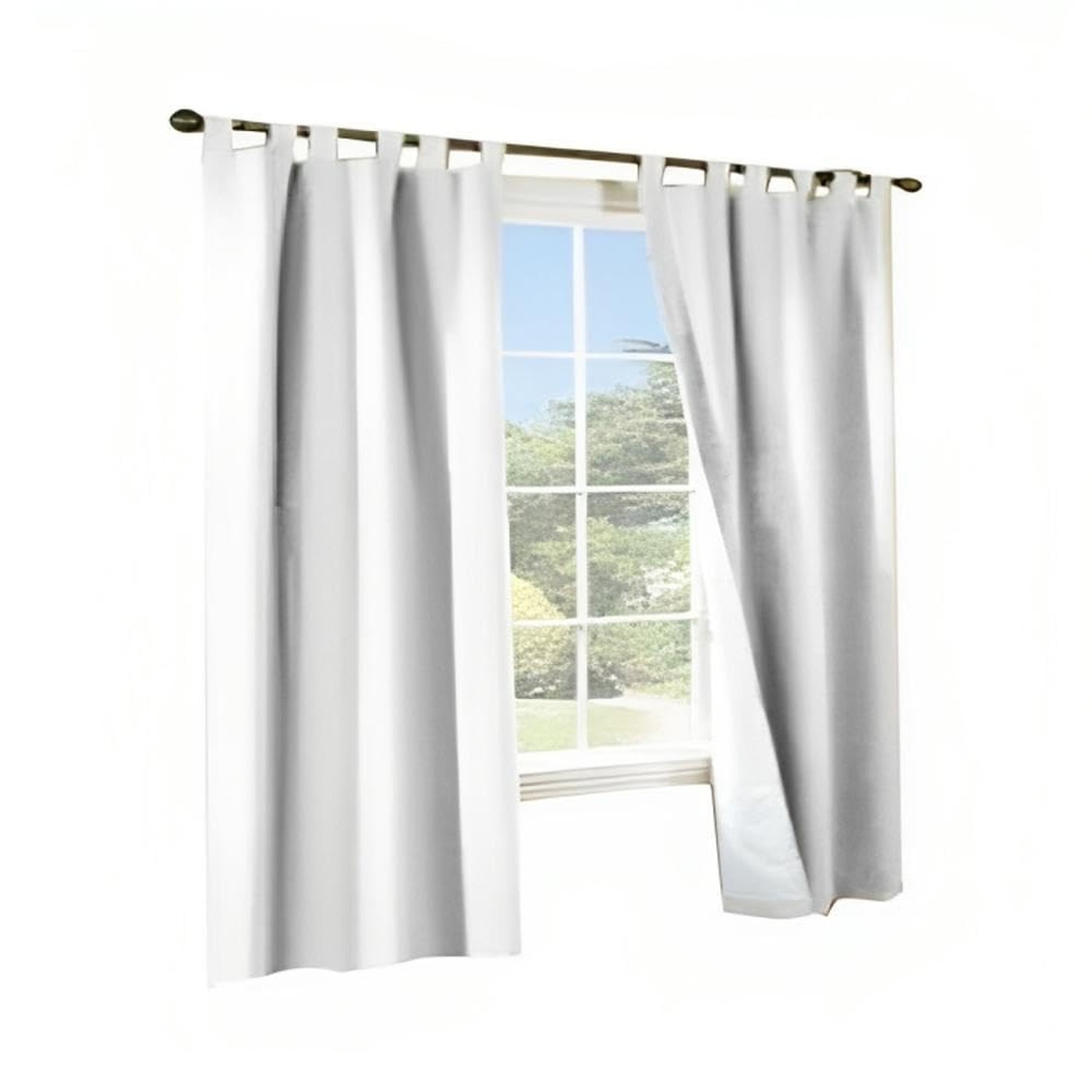 Thermalogic Weathermate Tab Top Panel Pair 40 x 84 in White