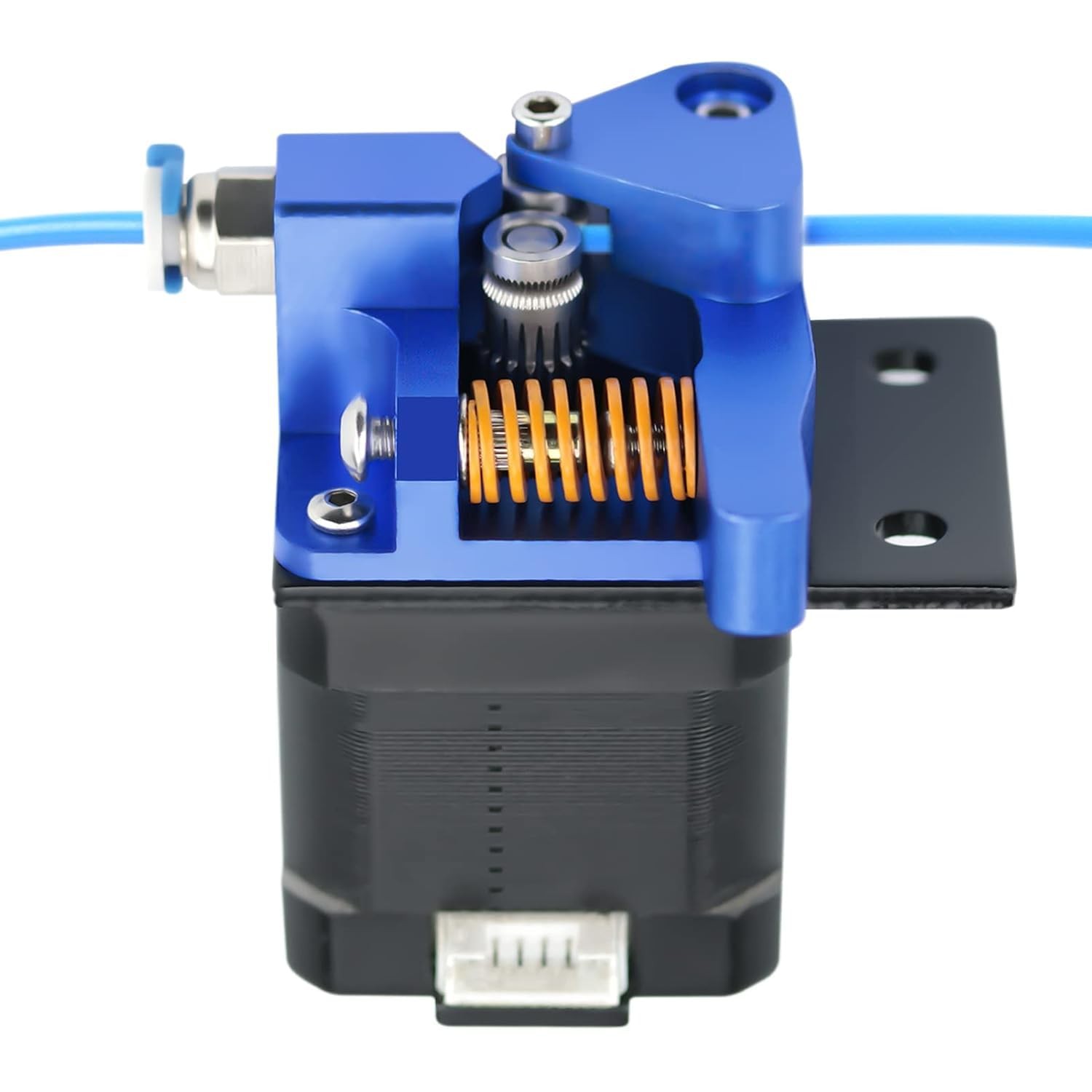 Haldis 3D Dual Gear Extruder, Upgraded Aluminum Alloy Block Bowden Blue