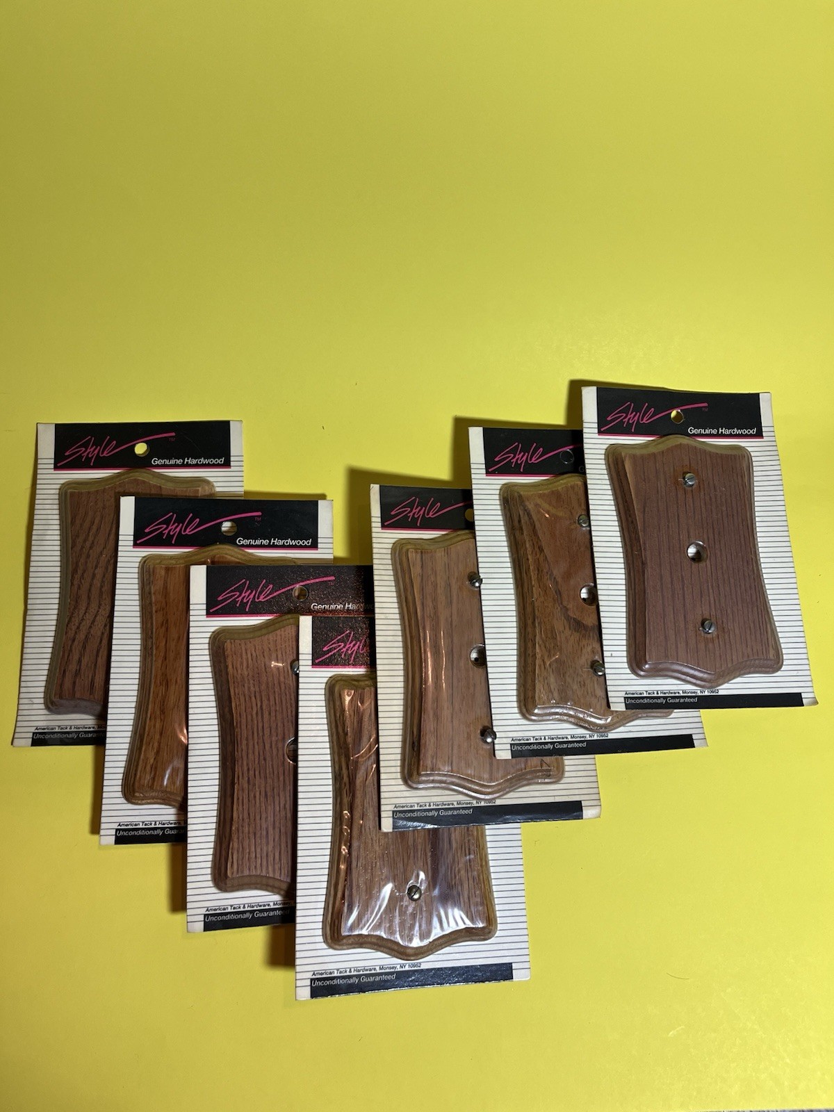 VTG Hardwood Wall plate Cable Wall Plate cover Lot Of 7 Plates