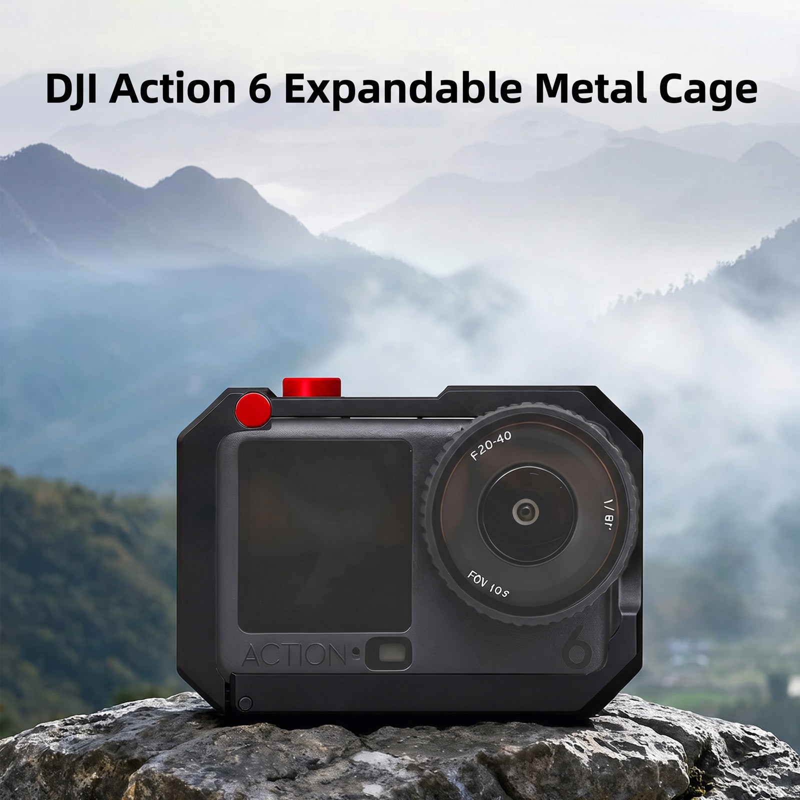 Aluminum Camera Cage for DJI Osmo Action 6 5 4 Quick Release Protective Cold She