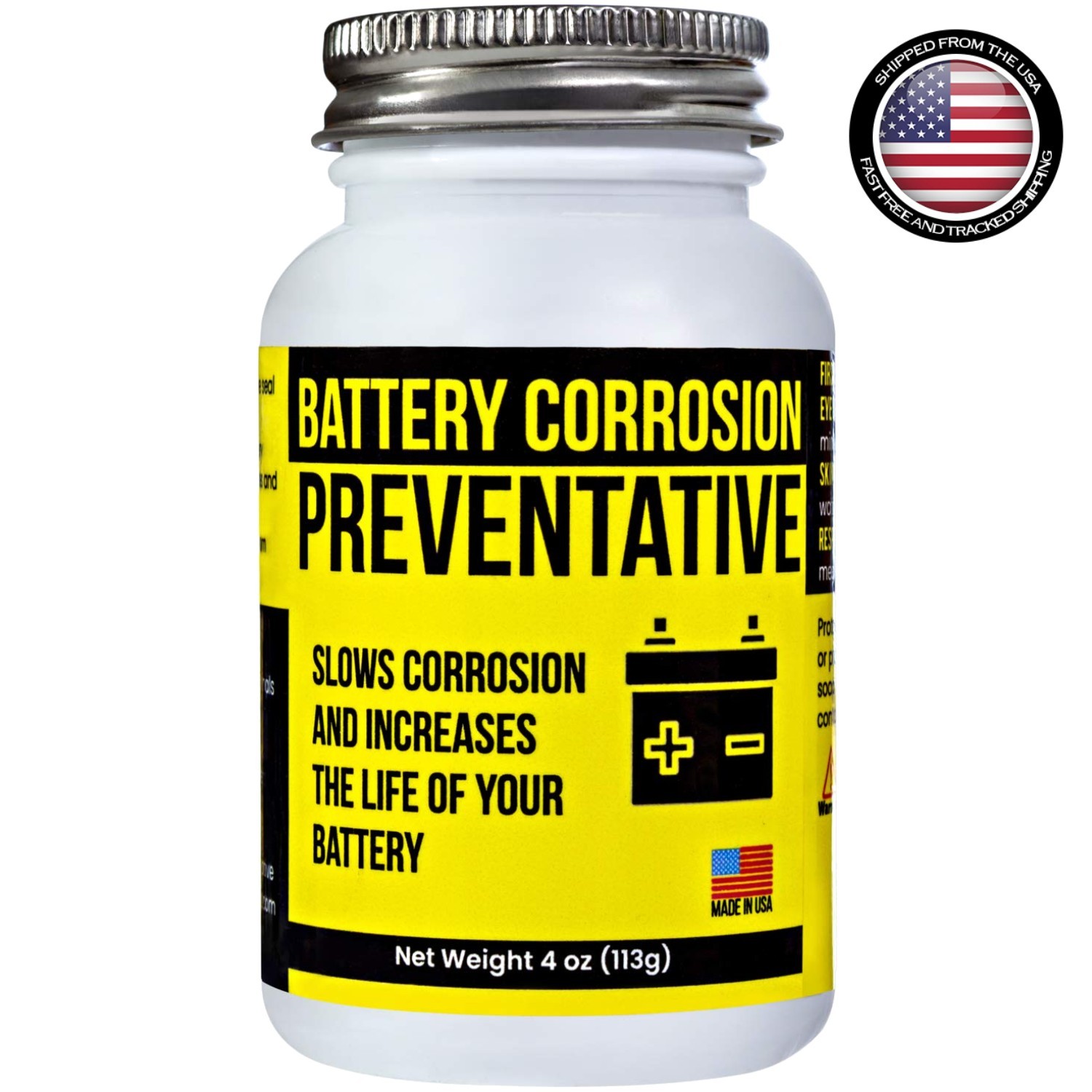 Oil-Based Battery Corrosion Preventative Grease - Boosts Cranking Amps, 4 Oz