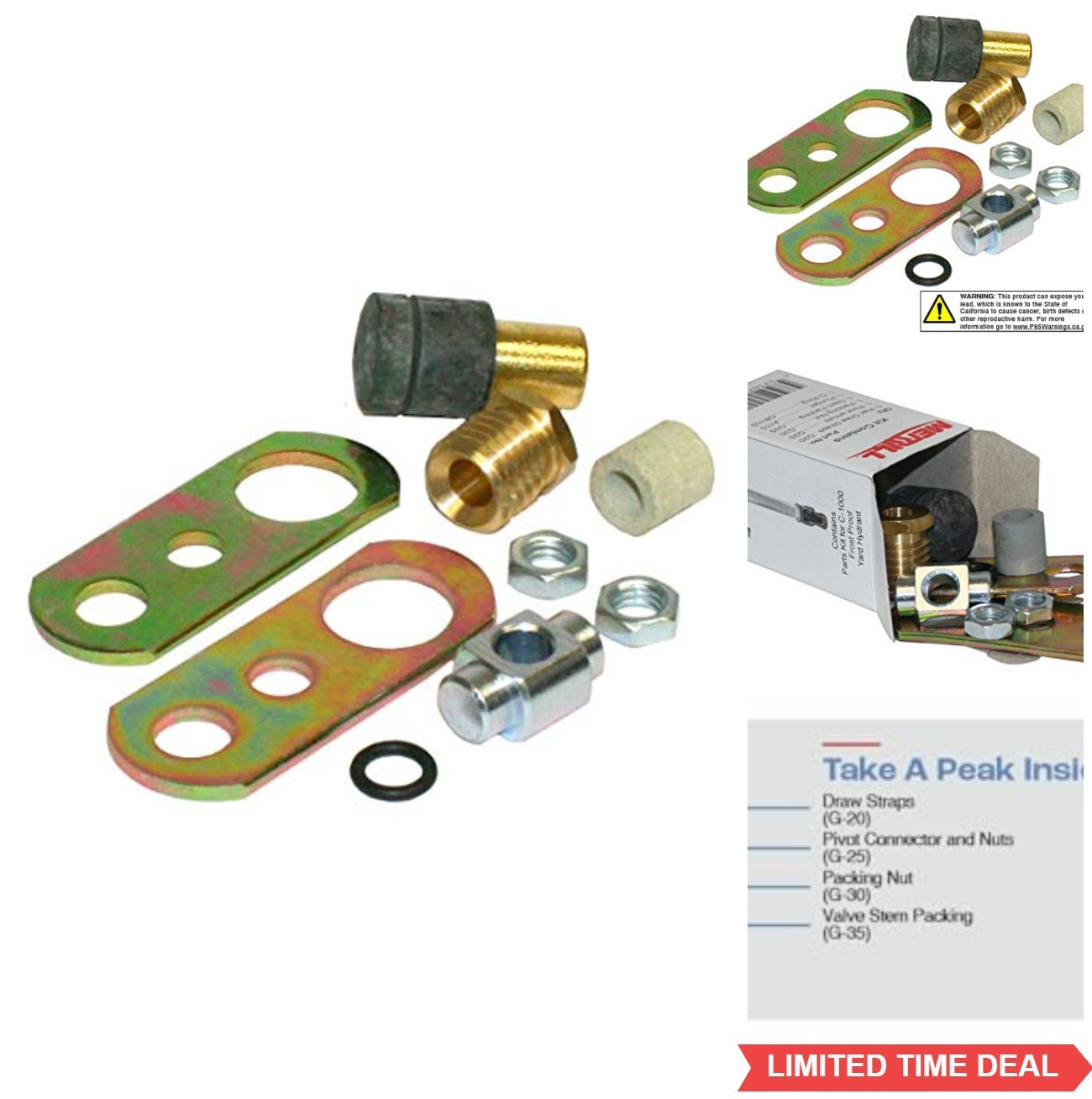 Yard Hydrant Repair Kit 5 Stroke 24 Piece Brass Steel C-1000 Series Plunger