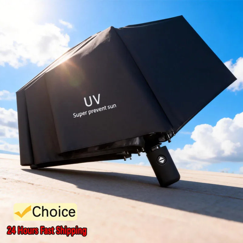 Mini Umbrella Folding Automatic Anti UV Rain Sun Umbrella Fashion Portable Windp
