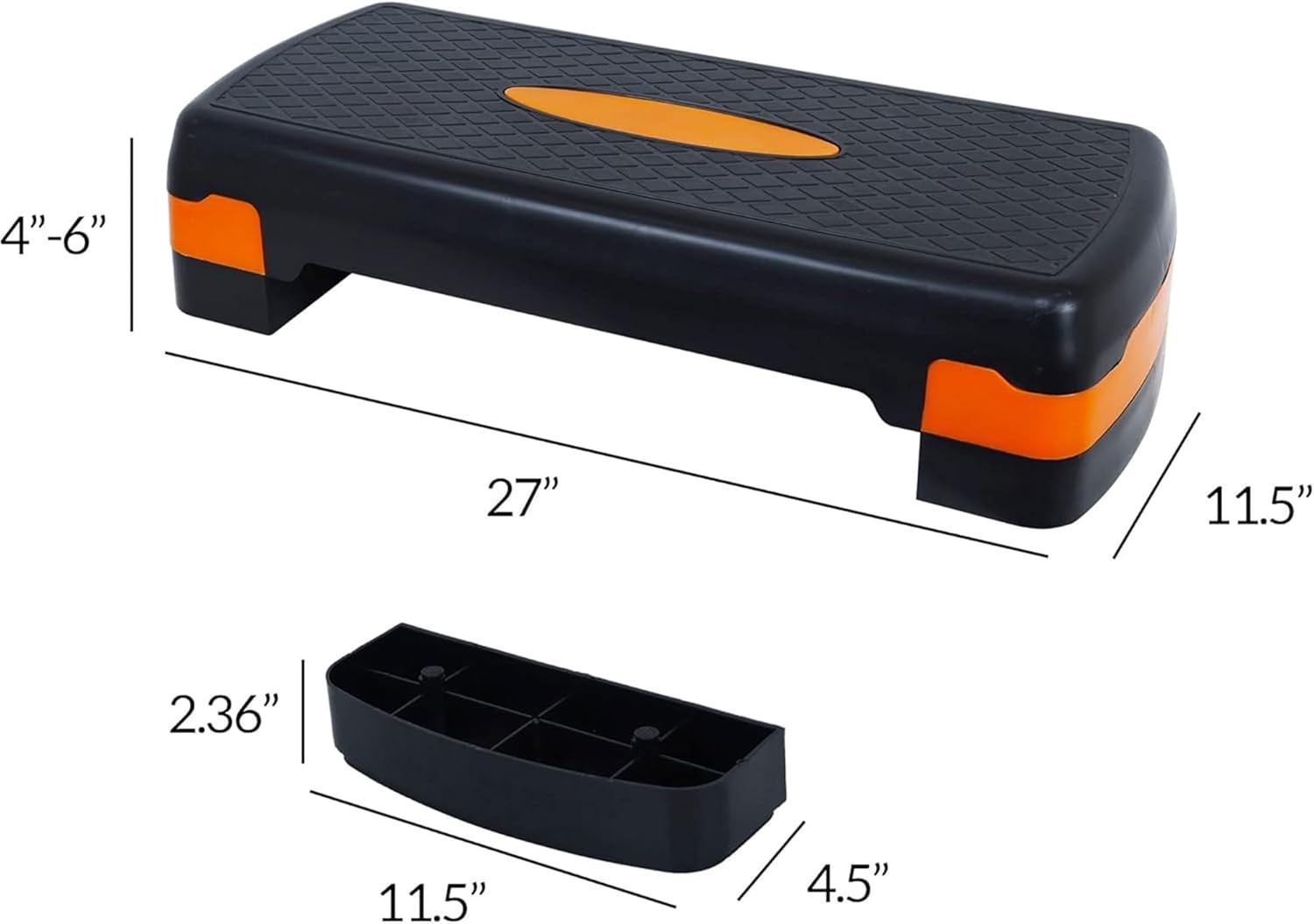 Adjustable Exercise Step Platform, Non-Slip Surface