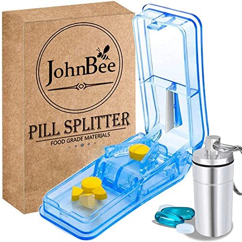 Divisor cortador de pastillas con llavero, pastillero para suplementos