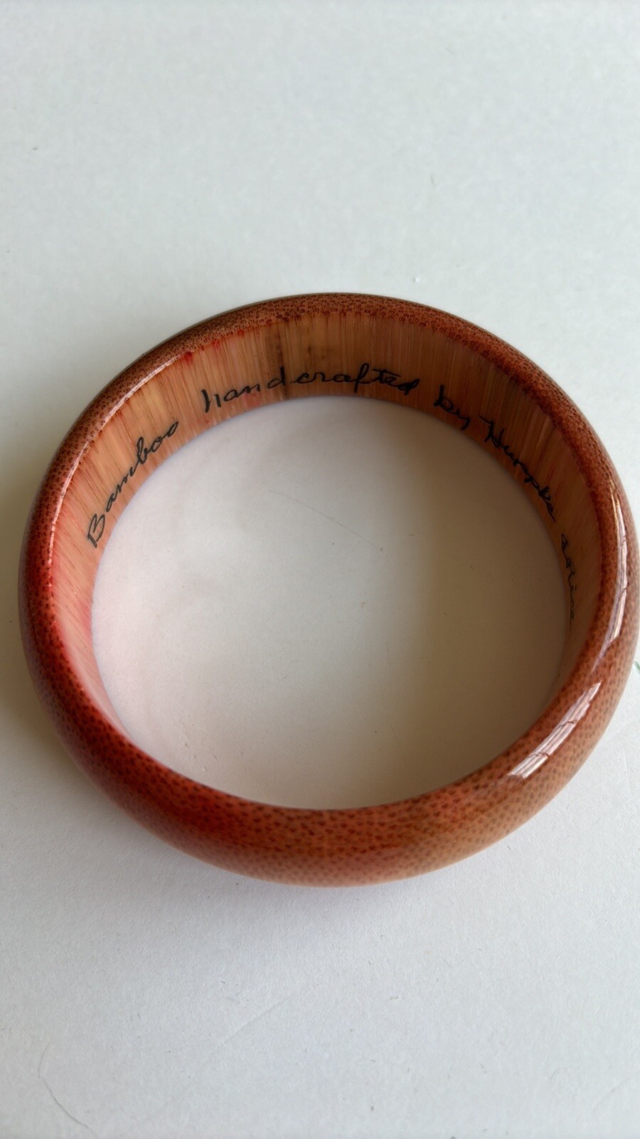 Handcrafted bamboo bangle bracelet/ lightweight/ Huppke & Rice