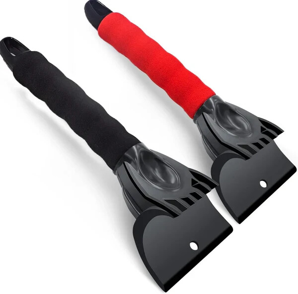 2 x Ice Scraper for Car Windscreen, Snow Frost Ice Removal Tool with Foam Handle