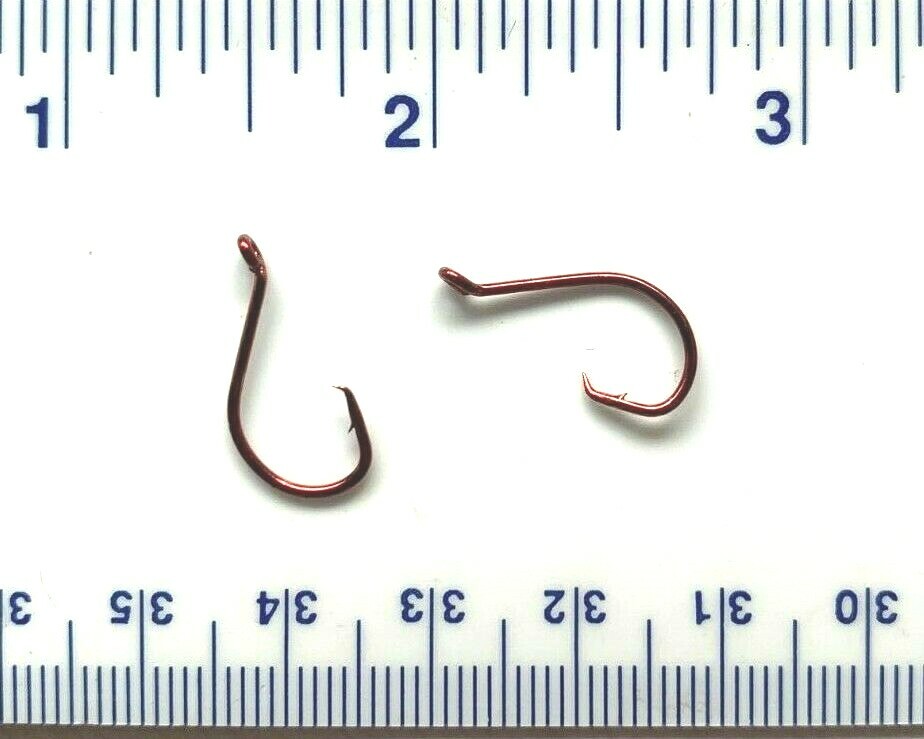 100 GT 2X Red Offset Circle Fish Fishing Hooks size 6 - 100 hooks 7384