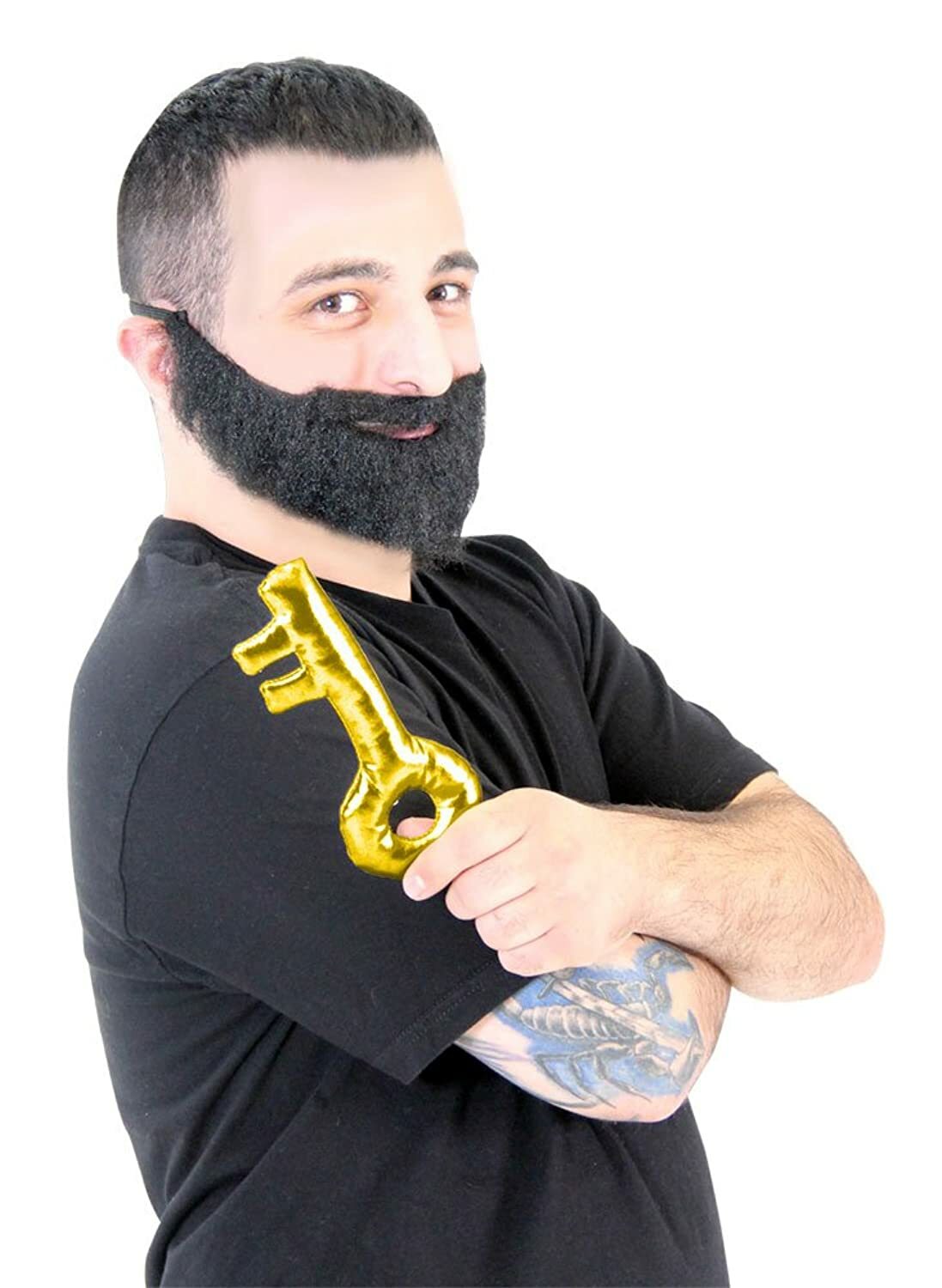 Adult Unisex DJ K "Key To Success" Halloween Cosplay Beard & Key Costume Set