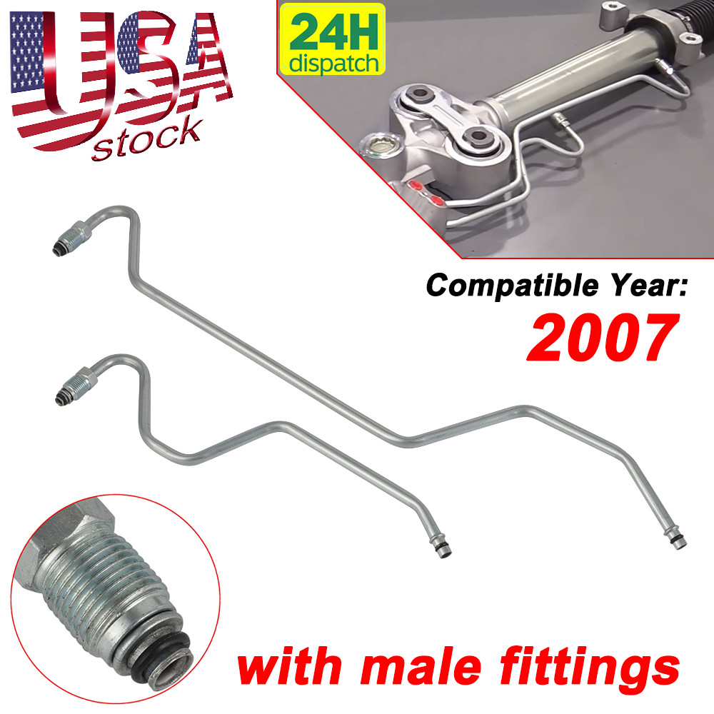For 07 Tahoe,Yukon,Escalade Rack & Pinion transfer lines on rack w/Male Fittings