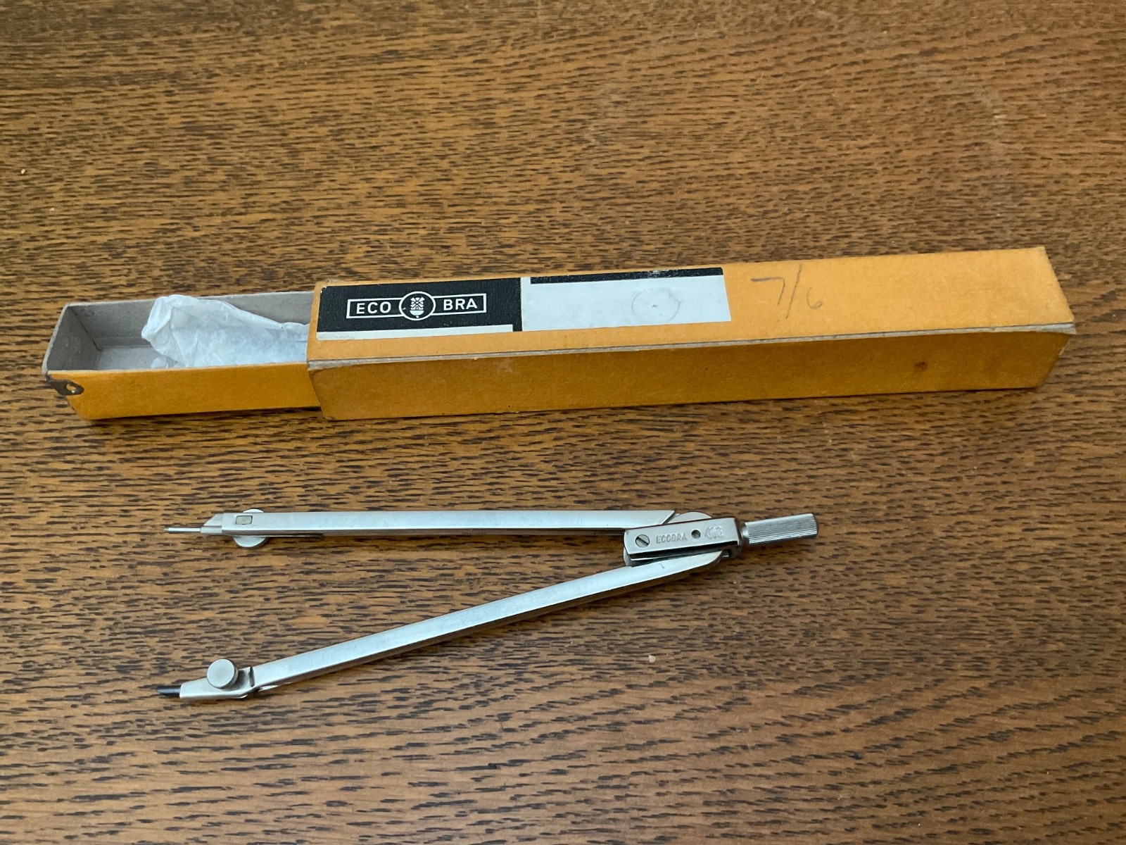 Vintage Ecobra Technical Drawing Compass  Made In Germany in Orginal Box