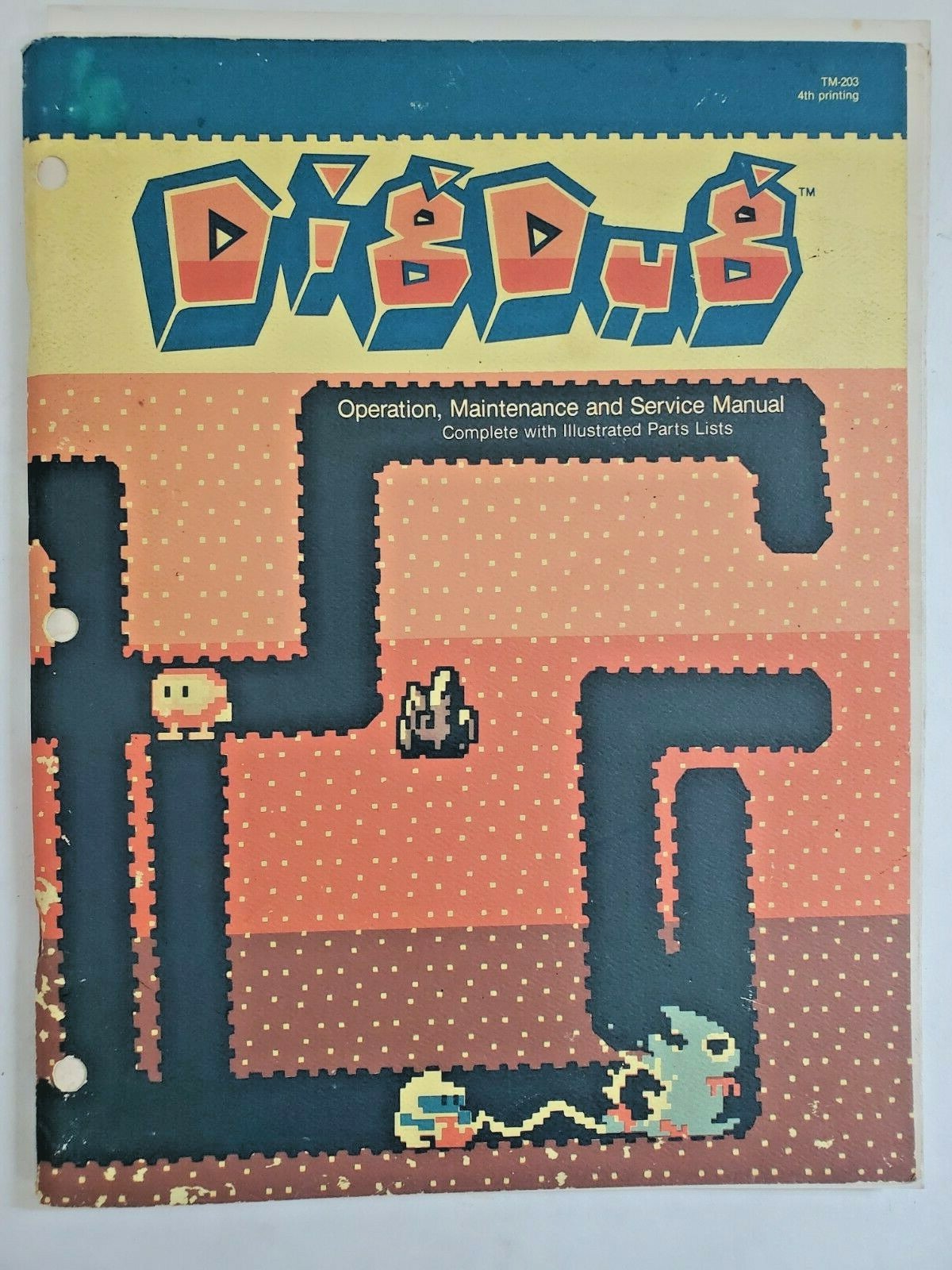 ATARI DIG DUG ARCADE VIDEO GAME OPERATION MAINTENANCE SERVICE MANUAL & SCHEMATIC