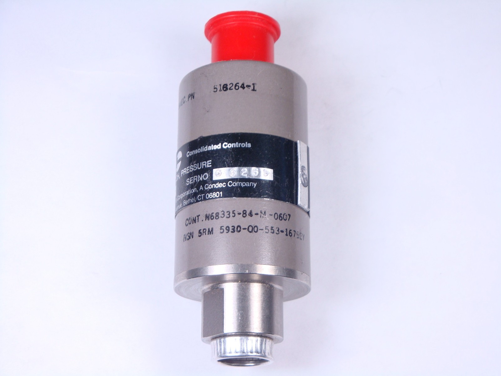 6607A8-29 Condec Consolidated Controls Adjustable Pressure Switch 516264-1 NOS