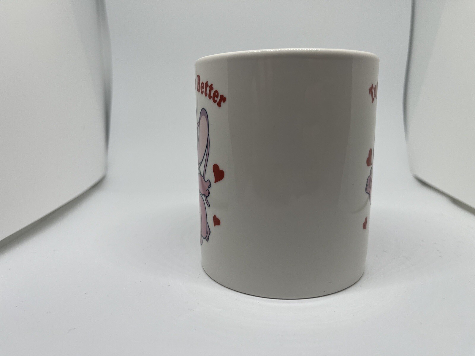 Disney Lilo & Stitch Together Is Better Tea Coffee Mug Cup Heart Handle Pink