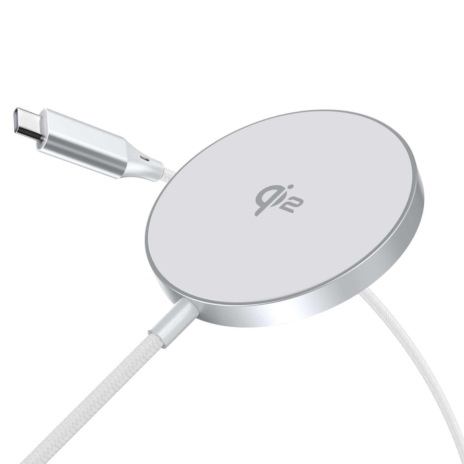 Qi2 Wireless Charger for iPhone, 15W Magnetic Charging Pad 0.23 inches