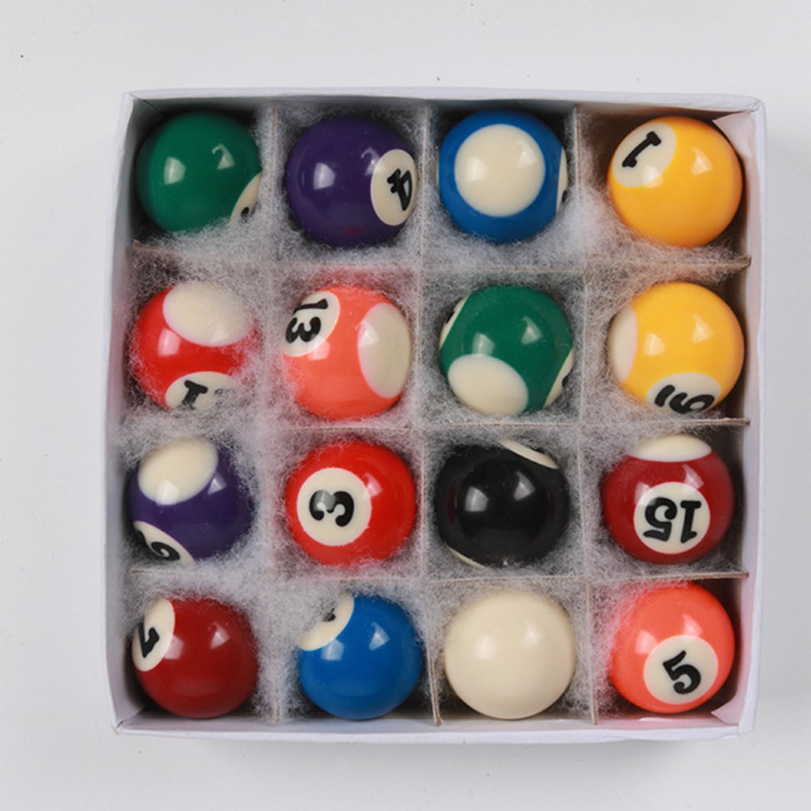 16Pcs Mini Billiard Balls Pool Table Accessories Small Pool Ball Set for Home
