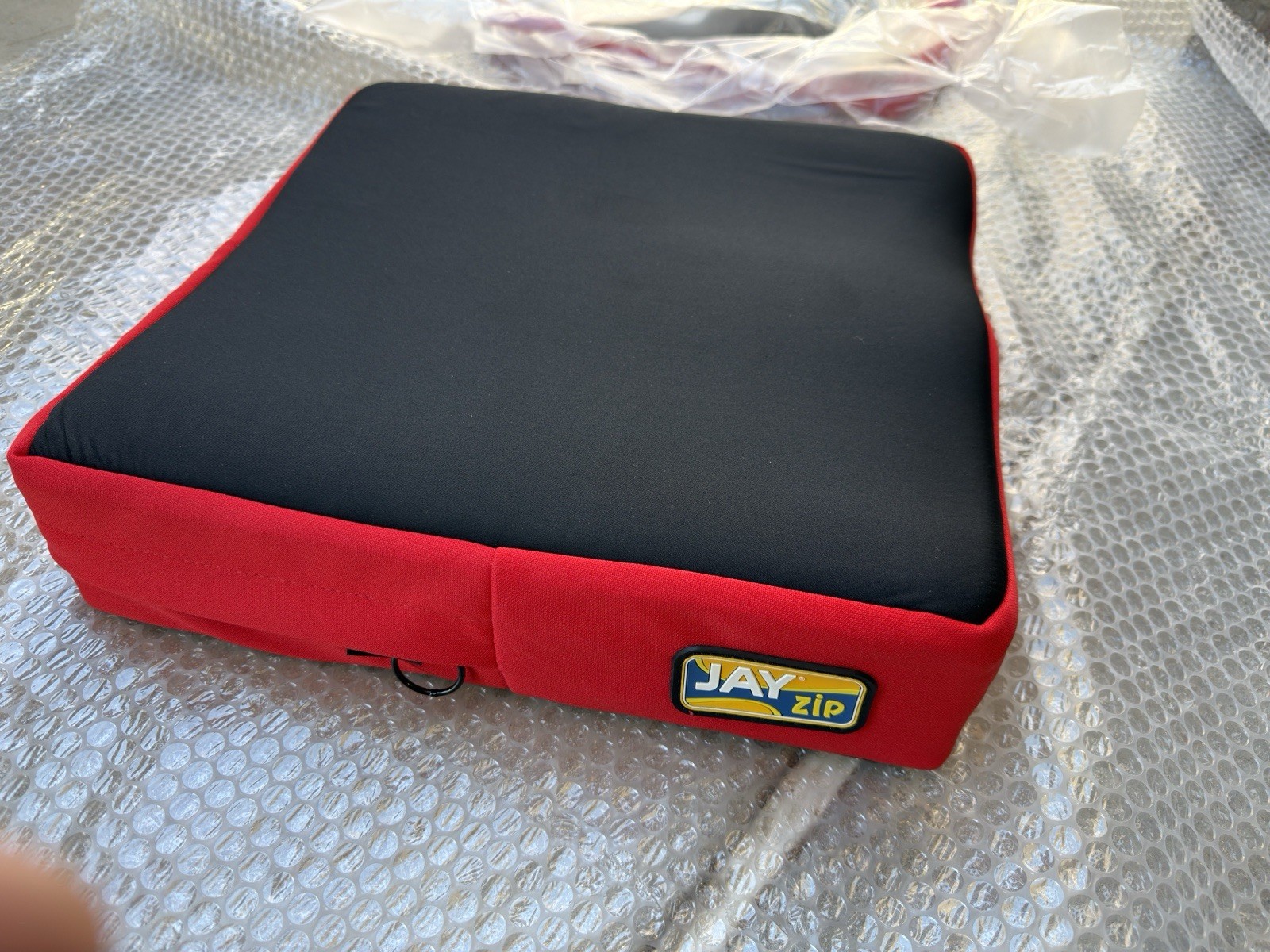 Jay Zip 14x14 Cushion With Incontinence Cover Red Accent Color With Extra Cover