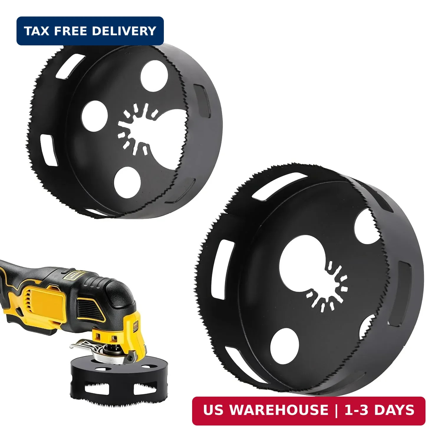 2Pcs Round Slot Cutter, Drywall Outlet Cutter for Oscillating Tools | Multi-Tool