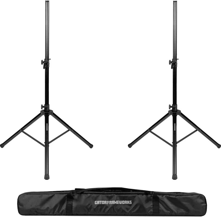 Gator Frameworks Rok-It Series Aluminum Tripod Speaker Stand Pair with Deluxe