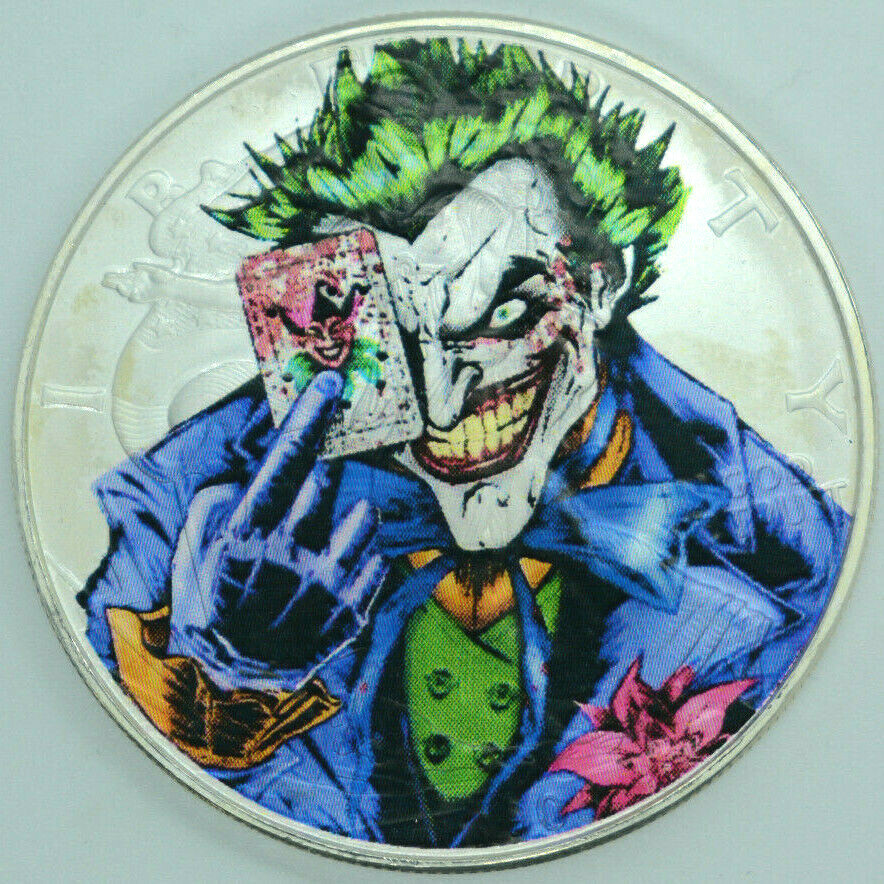 Batman - The Joker American Silver Eagle 1oz .999 Limited Ed. Silver Dollar Coin