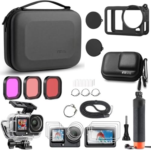 FitStill DJI OSMO Action Accessories Kit Waterproof Case, Screen Protector
