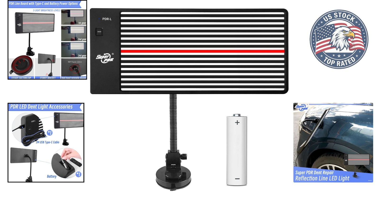 Professional PDR Light Board - USB & Battery Powered for Ultimate Dent Repair