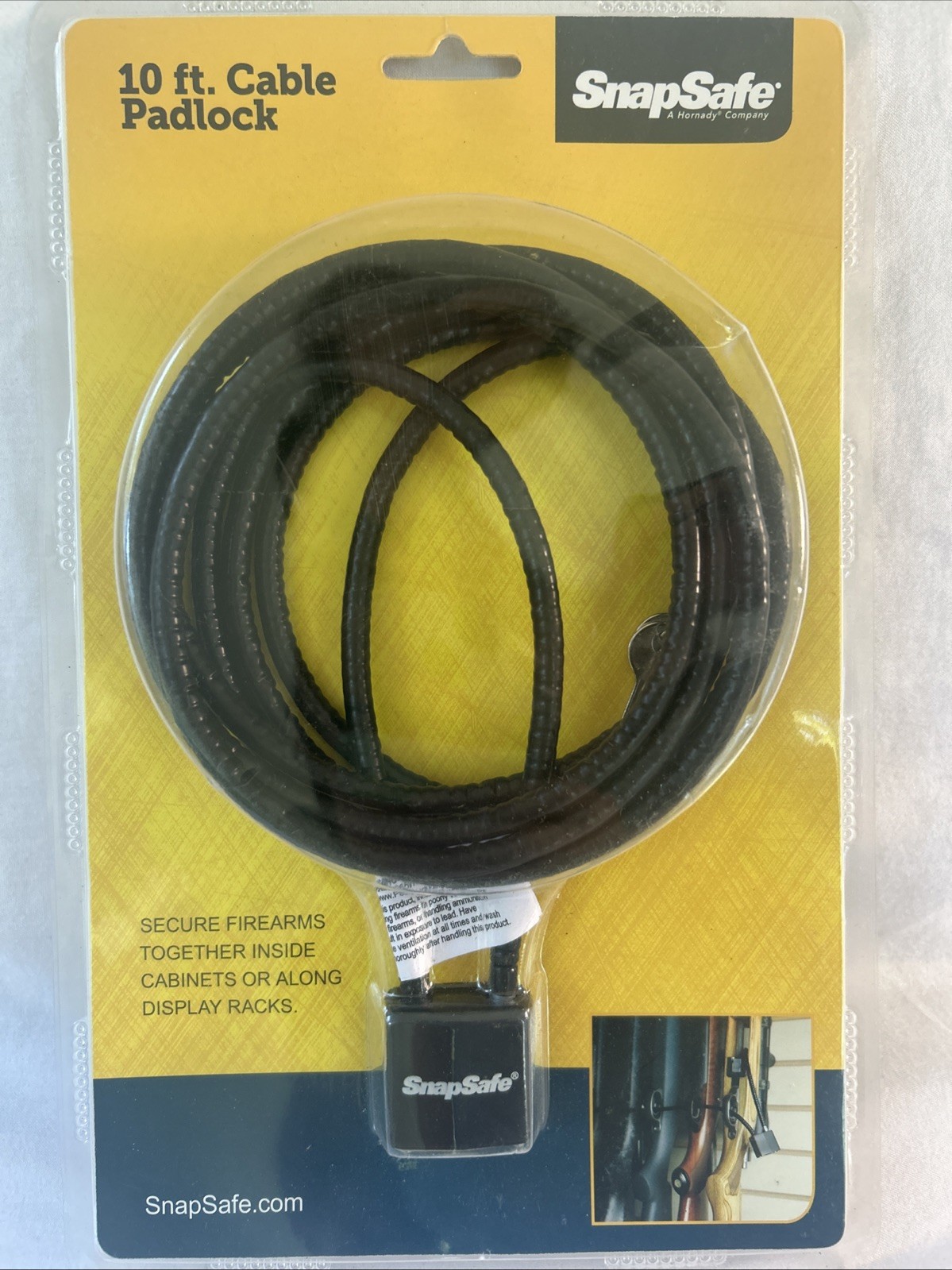Snap On Cable Pad Lock 10’  75282.  F35