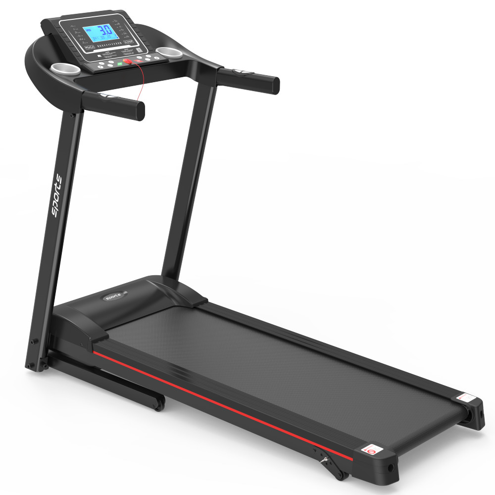 Foldable Incline Treadmill Folding Running Home Workout 5" LCD Screen Bluetooth