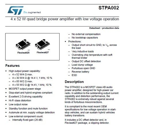 5 piece set STPA002OD Audio power
