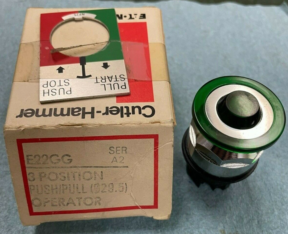 Cutler Hammer E22GG 3 Position Push/Pull Operator Switch