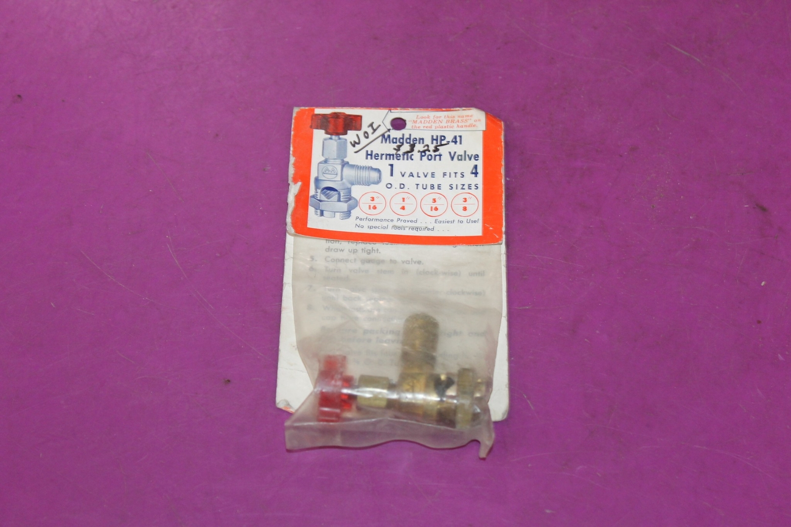 NOS Madden HP-41 Hermetic Port Valve. See pic.