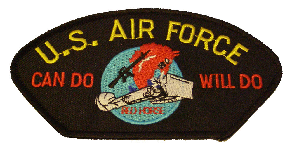 USAF AIR FORCE CHARGING CHARLIE RED HORSE CAN DO WILL DO PATCH CIVIL ENGINEER