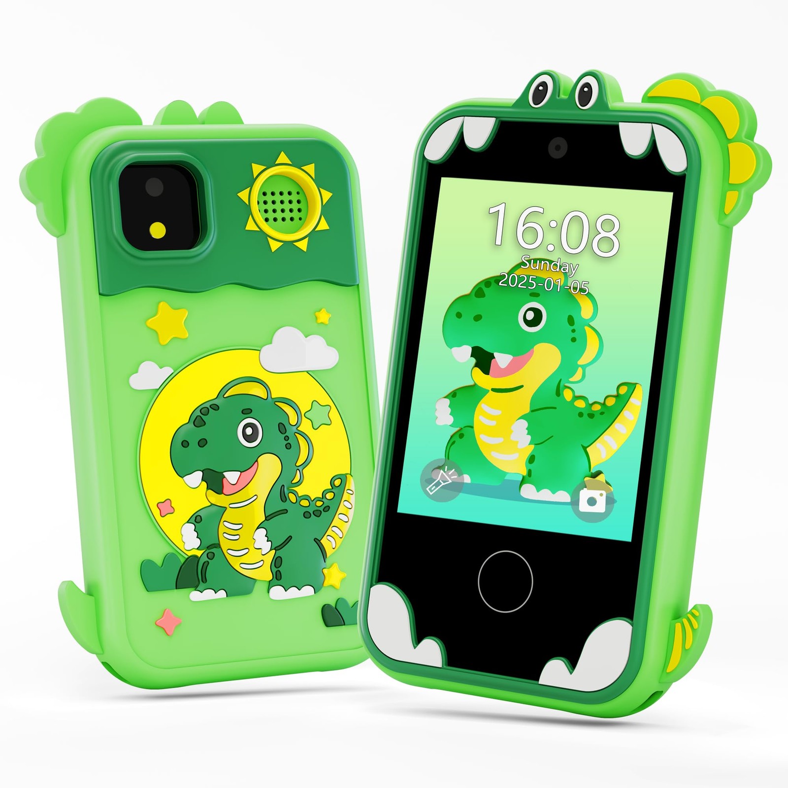 Kids Phone for Girl Toys, Christmas Birthday Gifts Age Compact, Green