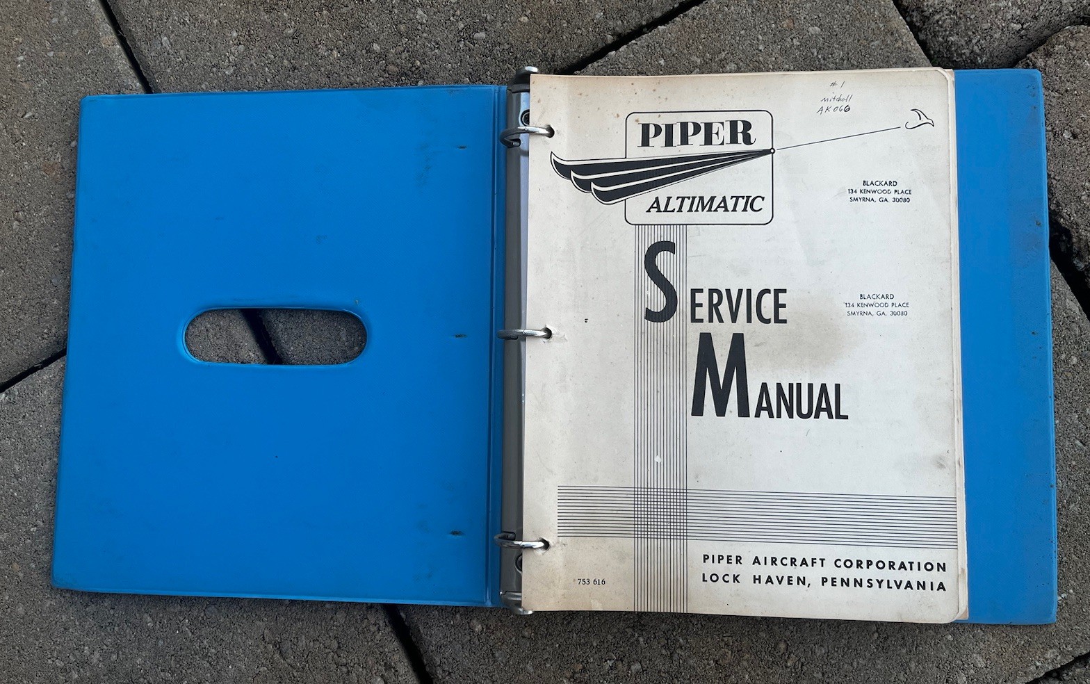 1961 Piper Altimatic Service Manual 753 616 Original OEM Product