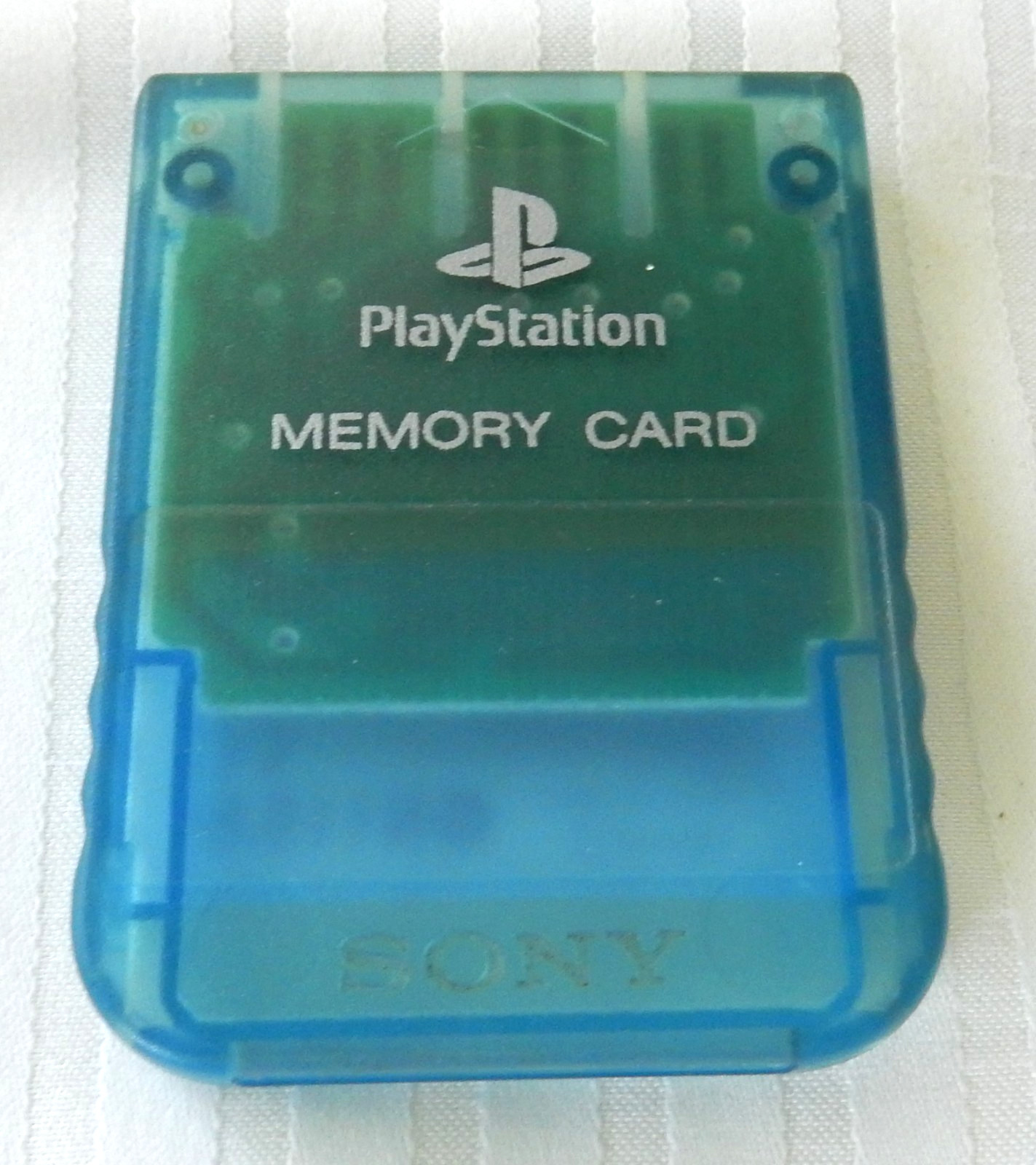OEM Sony SCHP-1020 Playstation 1 PS1 Translucent Blue Memory Card Tested