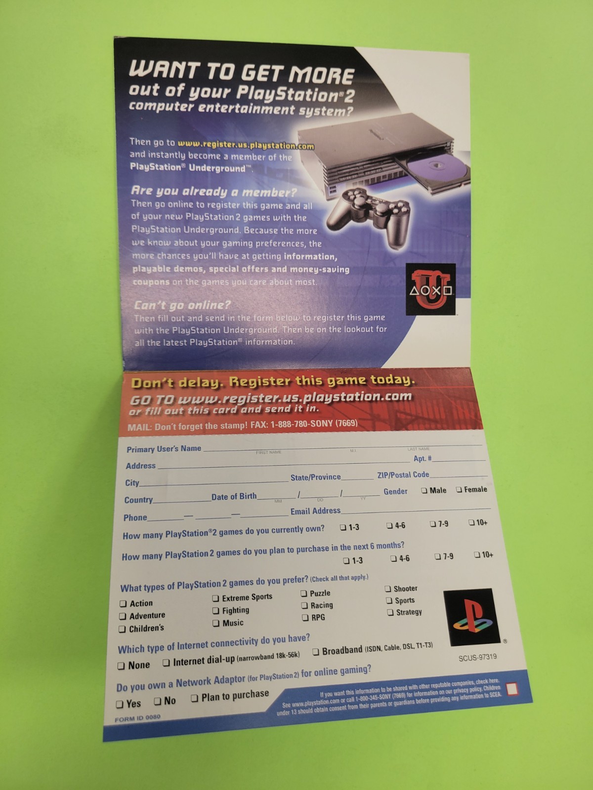 PlayStation underground insert Scus-97319