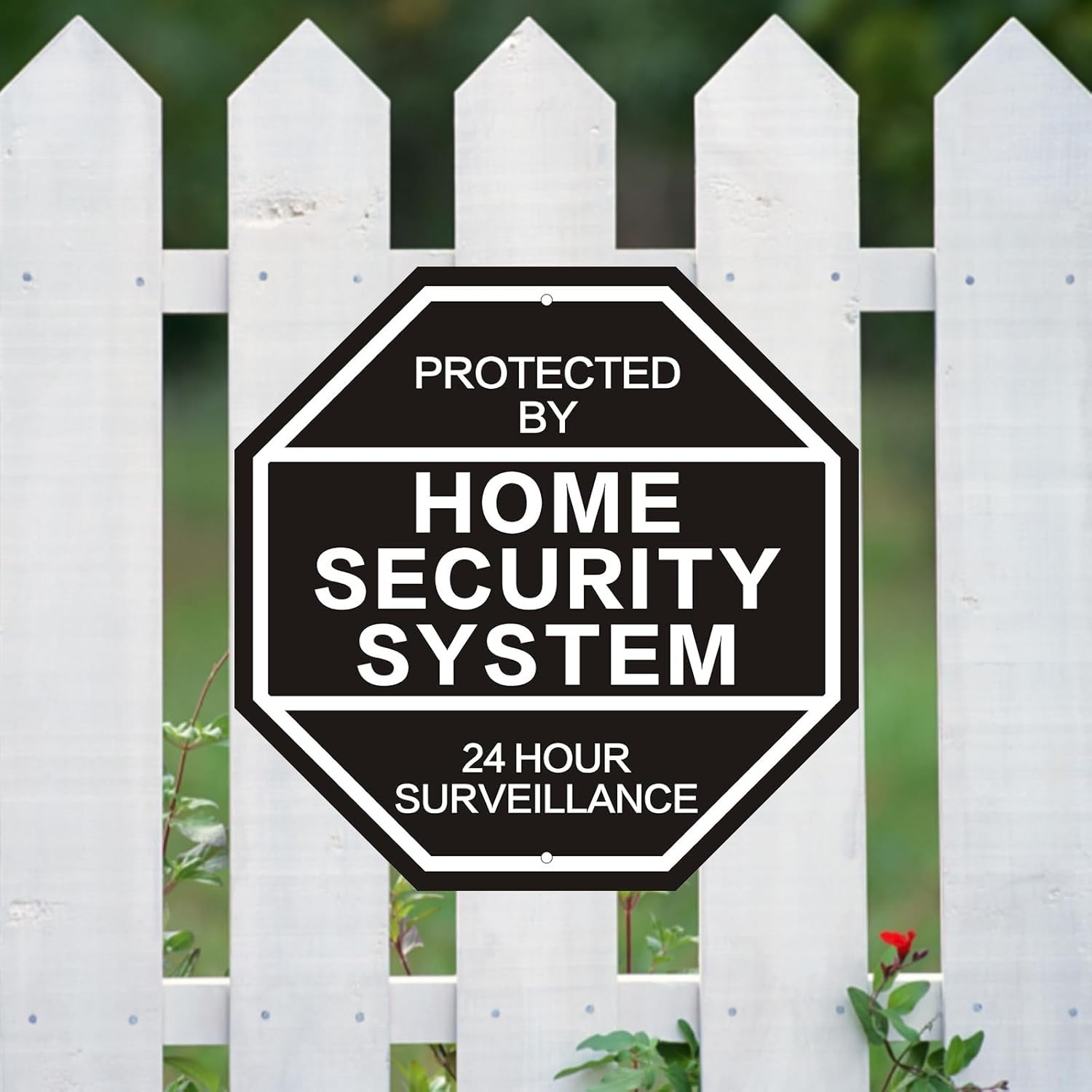 Weatherproof 10'' x 10'' Reflective Security Sign - 2-Pack for Yard Protection
