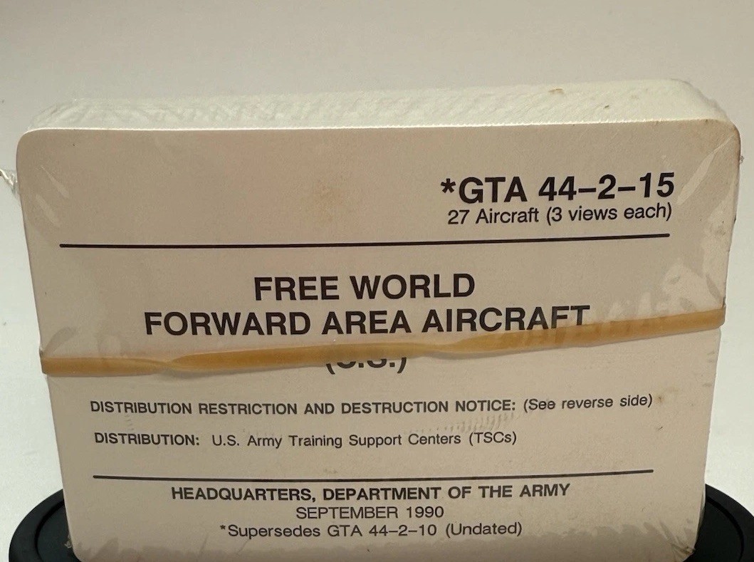 Army Free World Forward Area Aviation Aircraft Cards 27 Aircraft 1990 SEALED