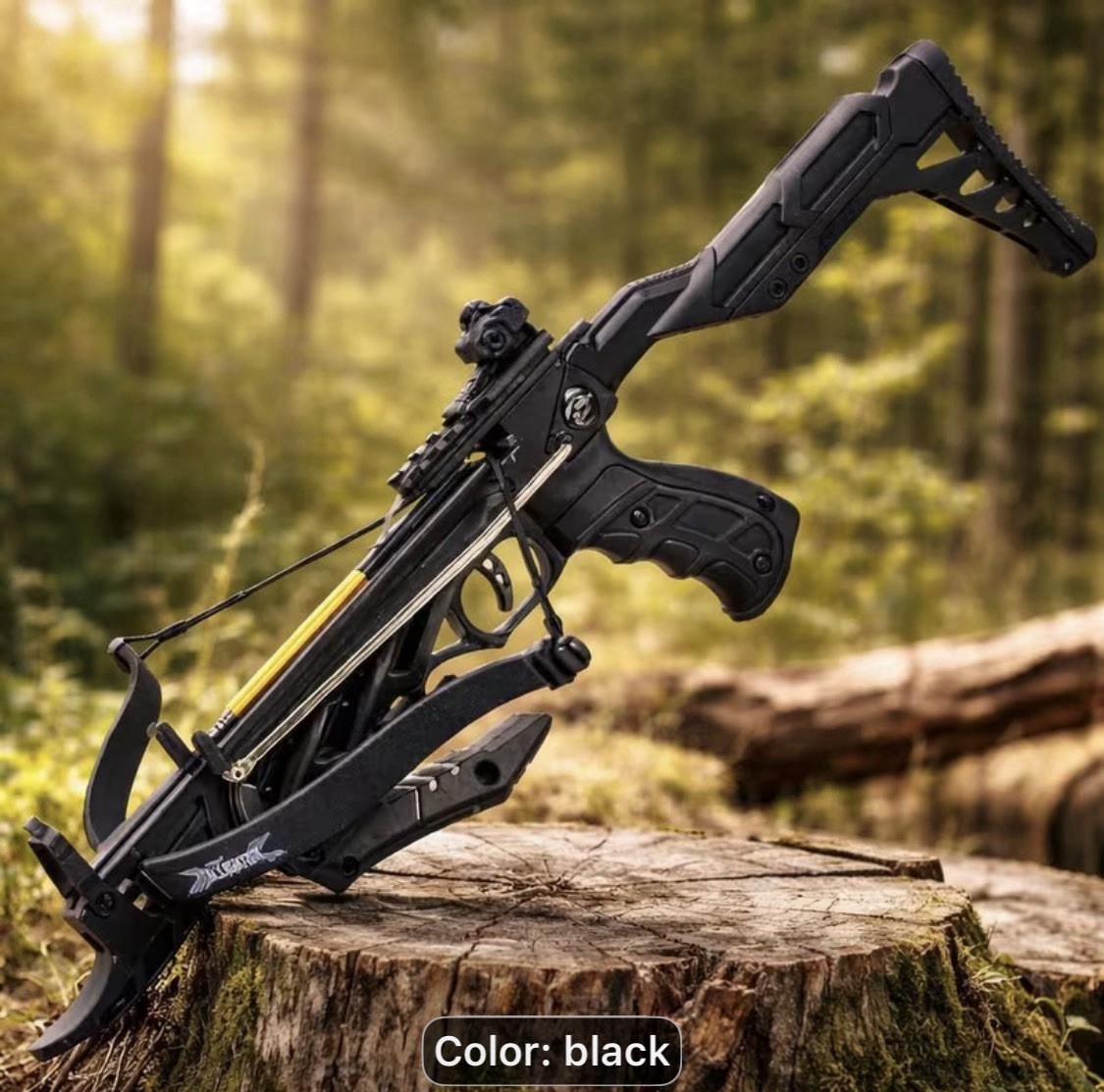 ARCHERY Self Cocking 80LB Black Alligator Pistol Grip CROSSBOW 185 fps + 3 BOLTS