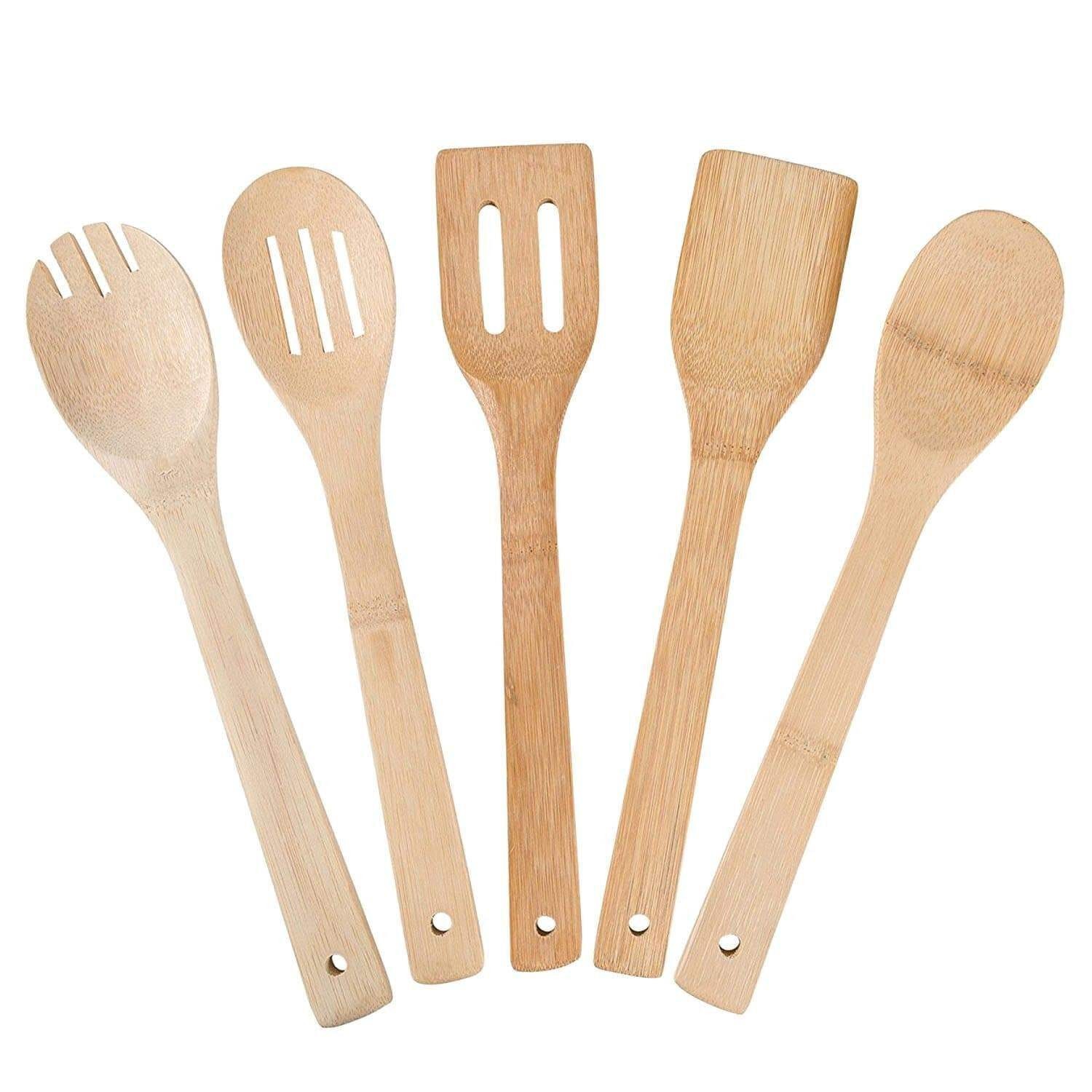 12 Inch Bamboo Serving Fork for Parties, Catering and Buffet Use