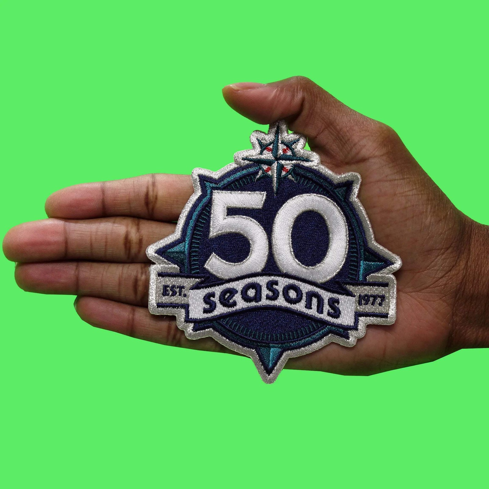 Seattle Mariners 50th Anniversary MLB Season Jersey Sleeve Embroidered Patch 202