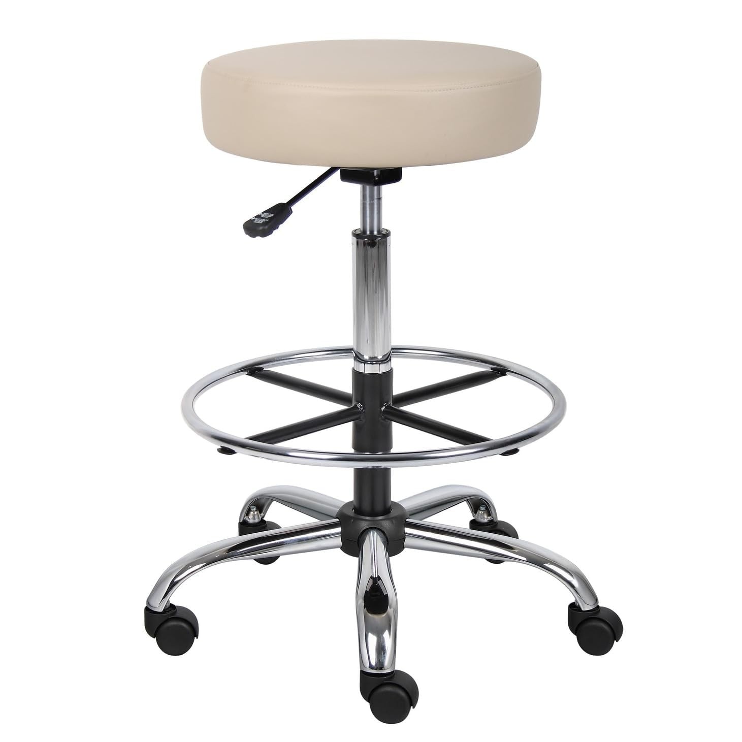 Boss Office Be Well Medical Spa Drafting Stool, Black, Low-Back