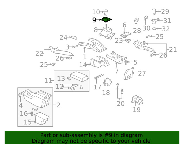 Genuine Mitsubishi Shift Panel 2420A040HA