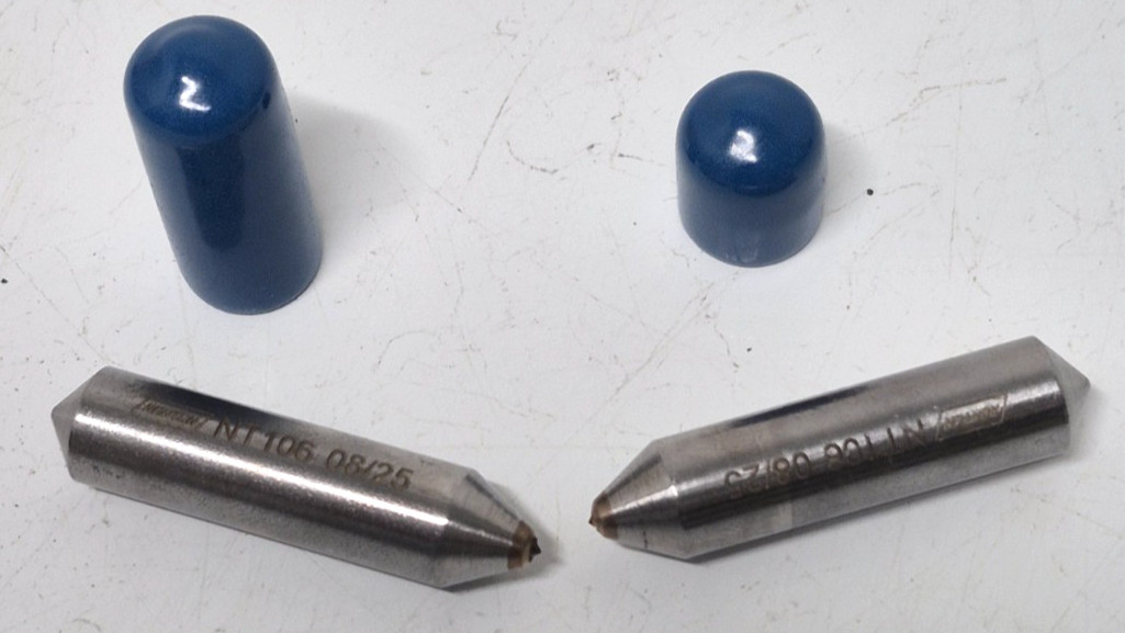 Norton NT106 Thread Grinding Diamond Dresser Tool 3/8" x 1-5/8" x 60° Lot of 2