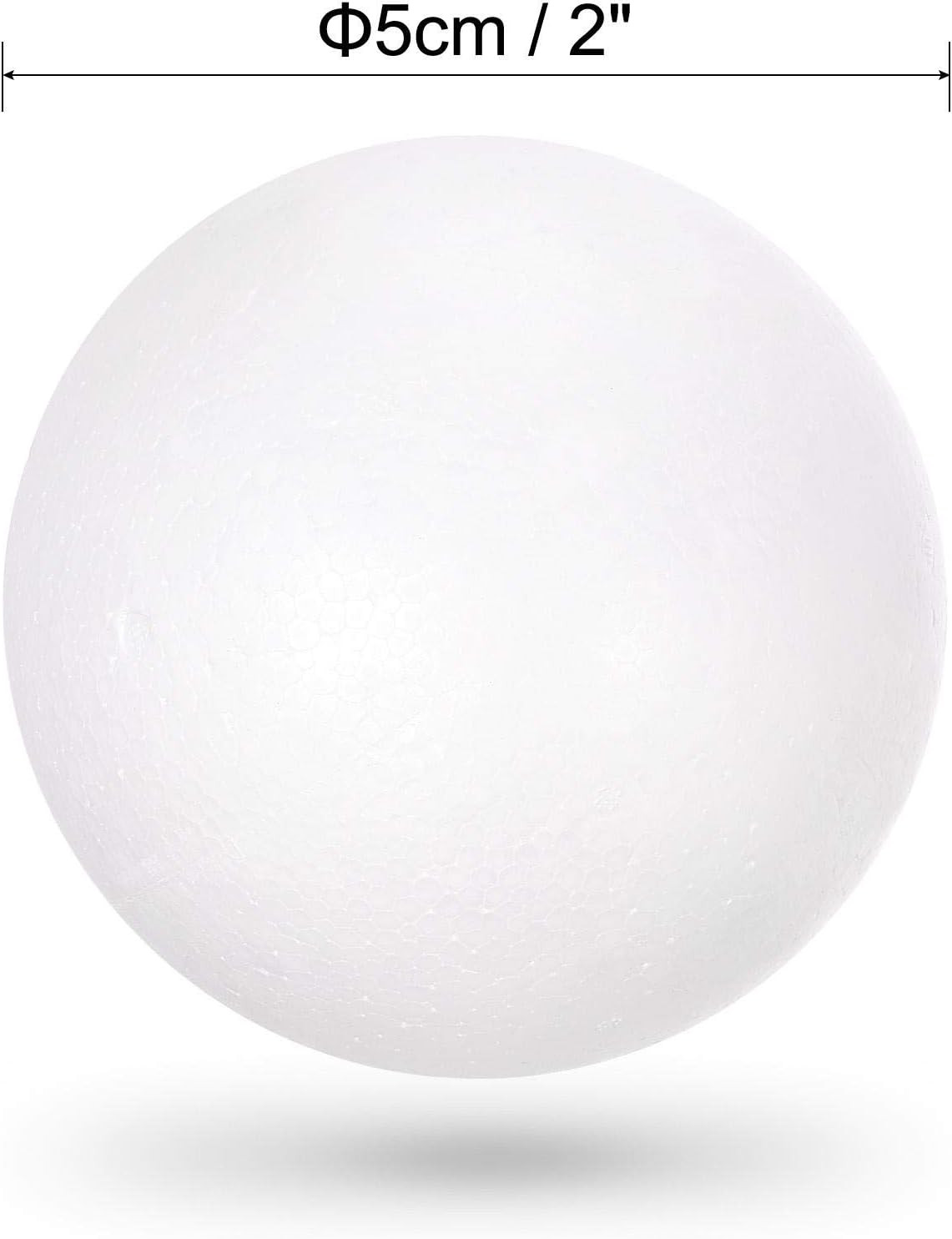 12Pcs 2" White Polystyrene Foam Balls Smooth round Solid Ball for Crafts, Art, D